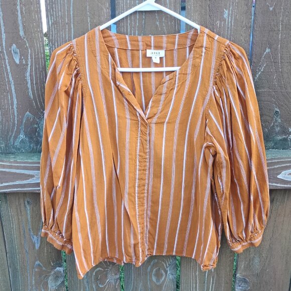 a.n.a. Striped Balloon Sleeve Top Sz. M - Picture 1 of 1